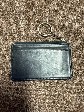 Vintage Coach Mini Skinny Case 6902 Black w/brass Keychain Wallet Card Case
